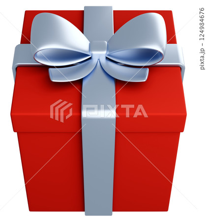 3Dイラスト_プレゼント_赤 124984676