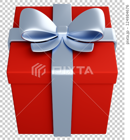 3Dイラスト_プレゼント_赤 124984676