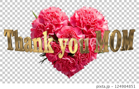 3DCG文字「Thank you MOM」母の日 124984851