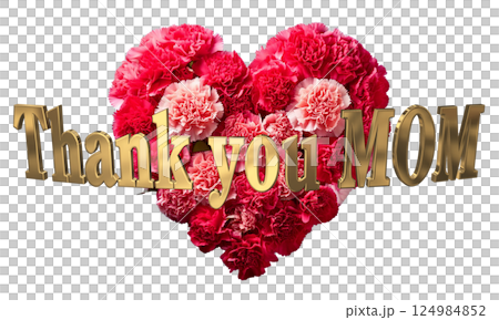 3DCG文字「Thank you MOM」母の日 124984852