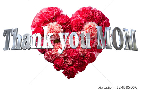 3DCG文字「Thank you MOM」母の日 124985056