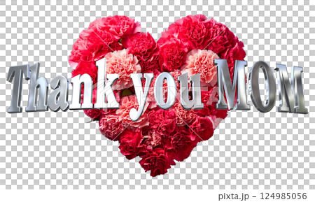 3DCG文字「Thank you MOM」母の日 124985056