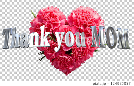 3DCG文字「Thank you MOM」母の日 124985057