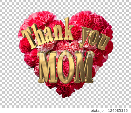 3DCG文字「Thank you MOM」母の日 124985356