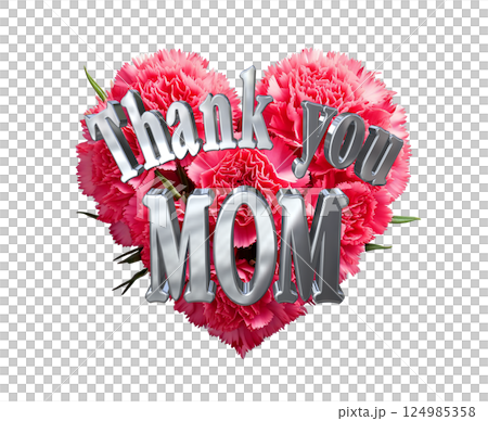 3DCG文字「Thank you MOM」母の日 124985358