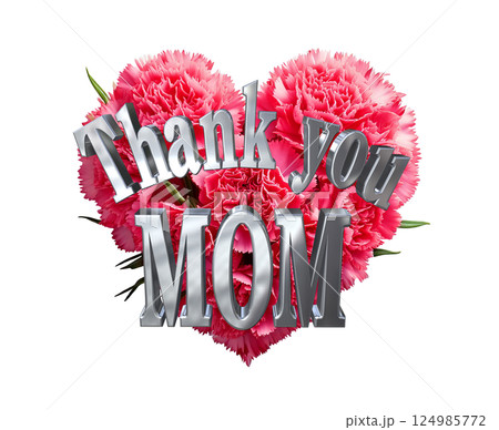 3DCG文字「Thank you MOM」母の日 124985772