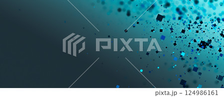 The artwork showcases an abstract background of geometric shapes in vibrant shades of blue and purple. The artwork showcases an abstract background of geometric shapes in vibrant shades of blue and purple. 124986161