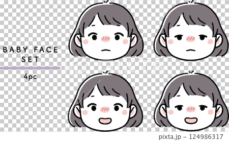 嬰兒與兒童病臉套裝 嬰兒與兒童病臉套裝 124986317