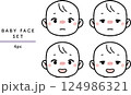 赤ちゃんの表情セット　体調不良　baby sick face set 124986321