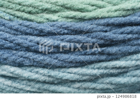 Blue and green yarn Blue and green yarn 124986818