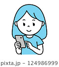 スマホを操作する女性 124986999