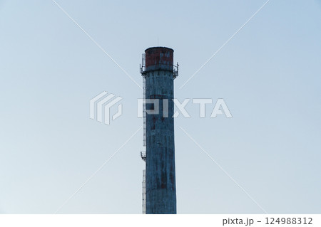 Big pipe. Air pollution concept, air emissions 124988312