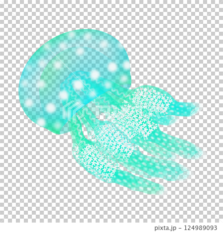 Octopus jellyfish_light blue Octopus jellyfish_light blue 124989093