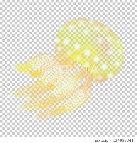 章魚水母_黃色 124989341