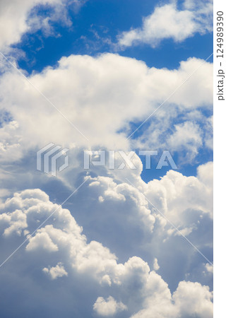 White clouds on blue sky White clouds on blue sky 124989390