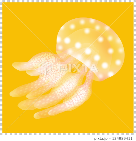章魚水母_黃色 章魚水母_黃色 124989411