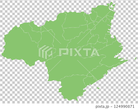 分割できる徳島県地図 分割できる徳島県地図 124990871