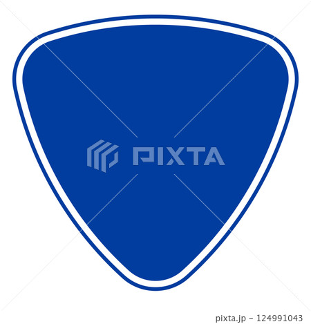 日本の国道の標識のフレーム、文字なし 124991043