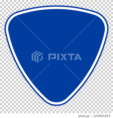 日本の国道の標識のフレーム、文字なし 124991043