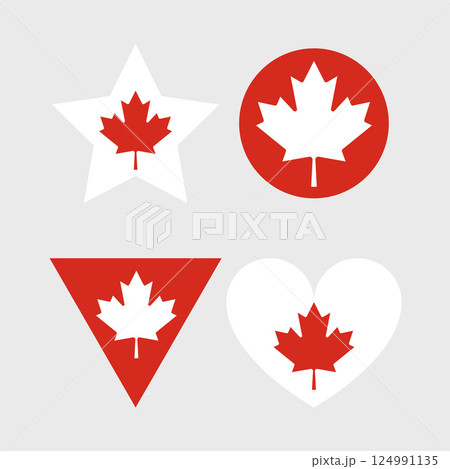 Canada Flag icon. Official vector Canadian flag isolated on white Canada Flag icon. Official vector Canadian flag isolated on white 124991135