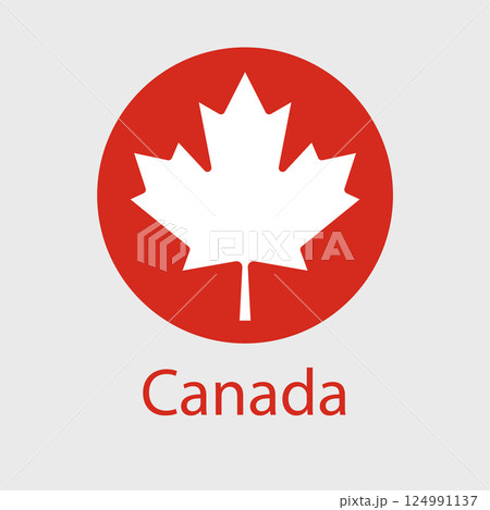 Canada Flag icon. Official vector Canadian flag isolated on white Canada Flag icon. Official vector Canadian flag isolated on white 124991137