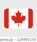 Canada Flag icon. Official vector Canadian flag isolated on white 124991155