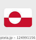 Greenland Flag icon. Official vector Greenland flag isolated on white 124991156