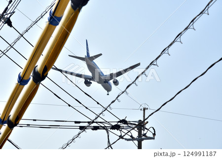 空港騒音問題 着陸時の騒音 ジェット旅客機の騒音問題 空港騒音問題 着陸時の騒音 ジェット旅客機の騒音問題 124991187