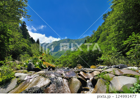 中国地方・大山隠岐国立公園・大神山神社奥宮・昔と同じであろう賽の河原の大山の眺め・鳥取県大山町(5) 124991477