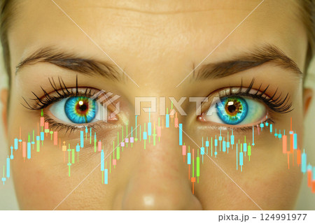 close up of female eye 124991977