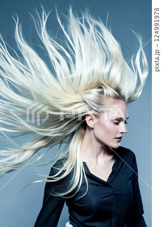 portrait of a beautiful blonde 124991978