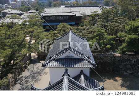 高松城跡の月見櫓から見る渡櫓と披雲閣 高松城跡の月見櫓から見る渡櫓と披雲閣 124993083