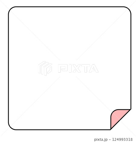 Vector Illustration of a Note Paper With a Folded Corner 124993318