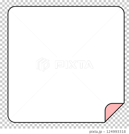 Vector Illustration of a Note Paper With a Folded Corner 124993318