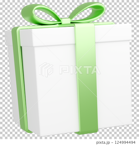 3D illustration_present_green 3D illustration_present_green 124994494
