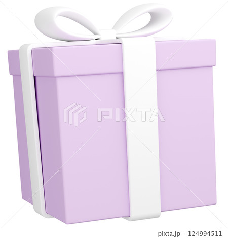 3Dイラスト_プレゼント_紫 3Dイラスト_プレゼント_紫 124994511