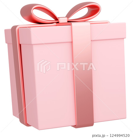 3Dイラスト_プレゼント_ピンク 124994520