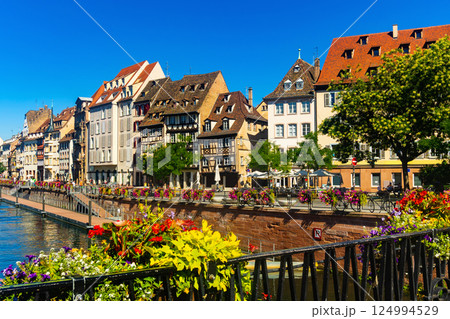 Summer landscape overlooking the streets and canals of Strasbourg Summer landscape overlooking the streets and canals of Strasbourg 124994529