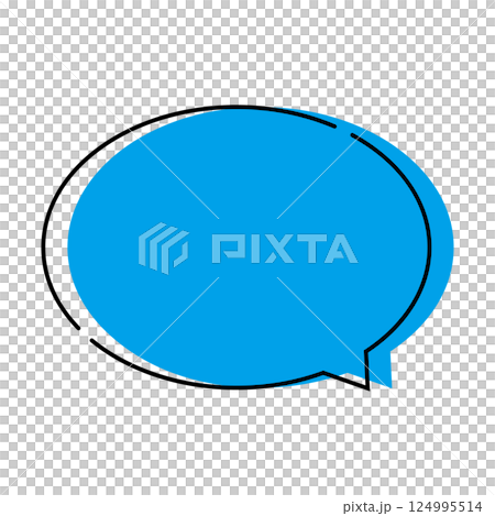 簡單的語音氣泡圖-橢圓形 124995514