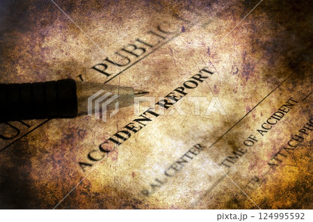 Accident report grunge concept 124995592