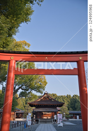 城南宮　早朝の静けさに包まれる城南鳥居と拝殿2 124995968