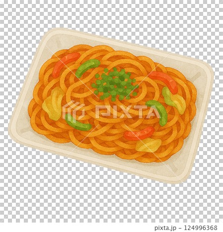 炸烏龍麵、烏龍麵、配菜、包裝食品、便當、麵條、日本料理、日本料理、食物插圖、 炸烏龍麵、烏龍麵、配菜、包裝食品、便當、麵條、日本料理、日本料理、食物插圖、 124996368