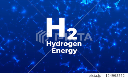 Futuristic Hydrogen Energy Fuel Cell Concept Illustration Representing Clean and Renewable Power Technology 124998232