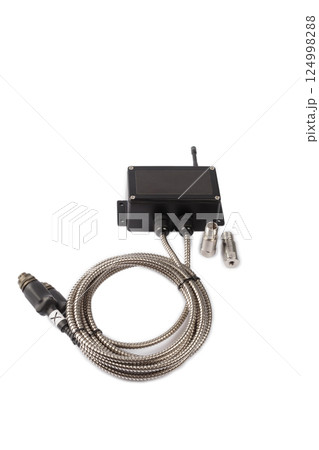 Modern electronic device on white background Modern electronic device on white background 124998288