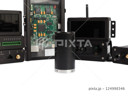 Modern electronic circuits on a white background Modern electronic circuits on a white background 124998346