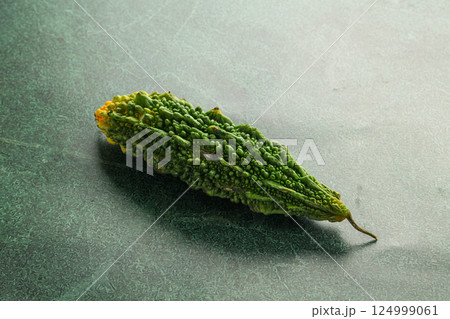 Raw green exotic tropical bitter melon 124999061
