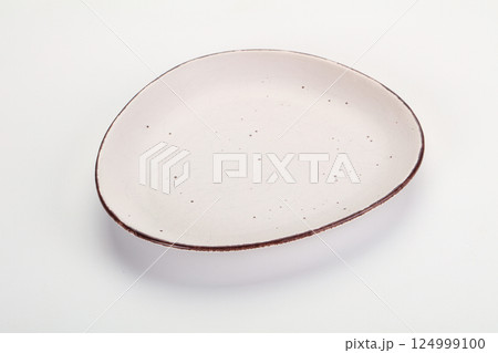 White ceramic empty plate dishware White ceramic empty plate dishware 124999100