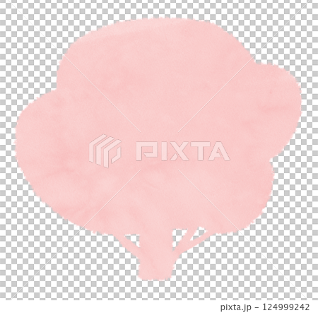 水彩紋理樹形框架插圖素材 水彩紋理樹形框架插圖素材 124999242