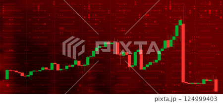 Crypto Market Scam Warning. Financial Fraud in Cryptocurrency Trading with Chart 124999403