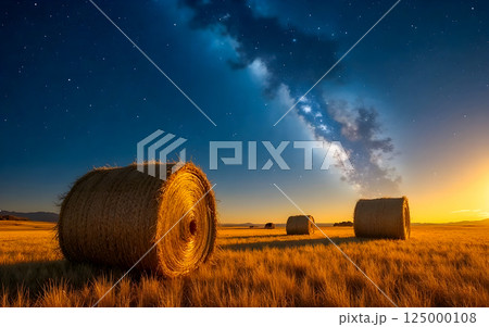 wheat field at sunset 125000108